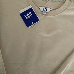 Joy Lab beige sweatshirt size small